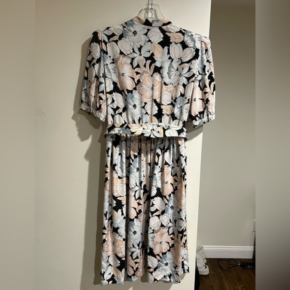 Vintage 1980’s Leslie Fay Floral Secretary Dress with Original Belt  Size 14 - Picture 2 of 8